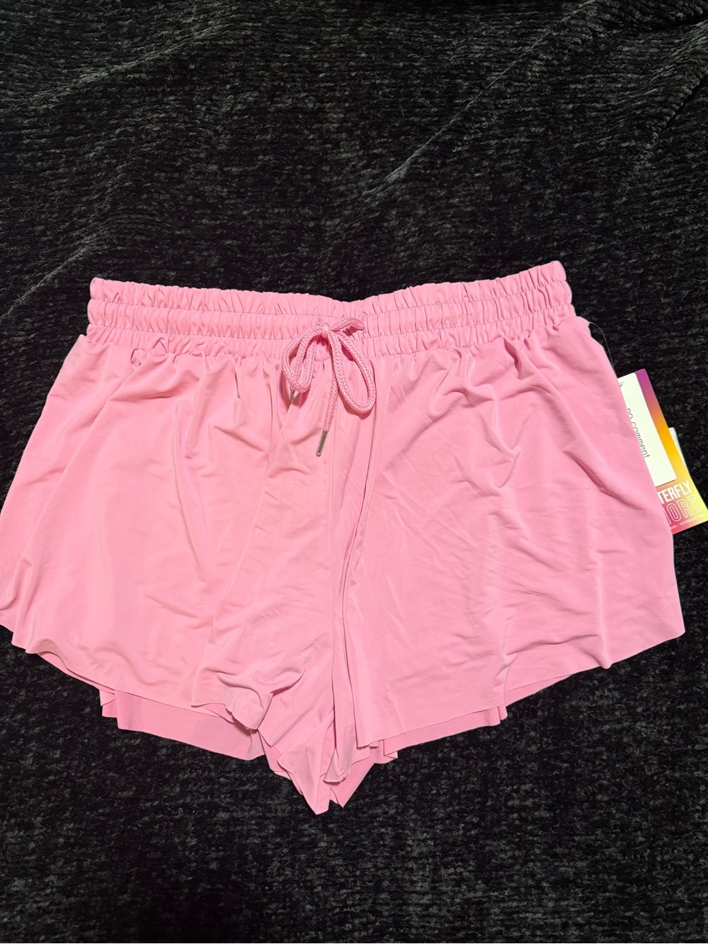 Athletic Drawstring Shorts - Pink